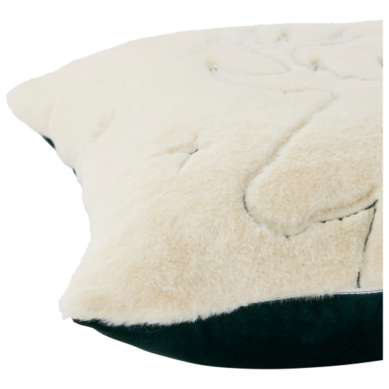 Ecloz - Coussin renne brodé blanc et vert - ECLOZ - Image 3