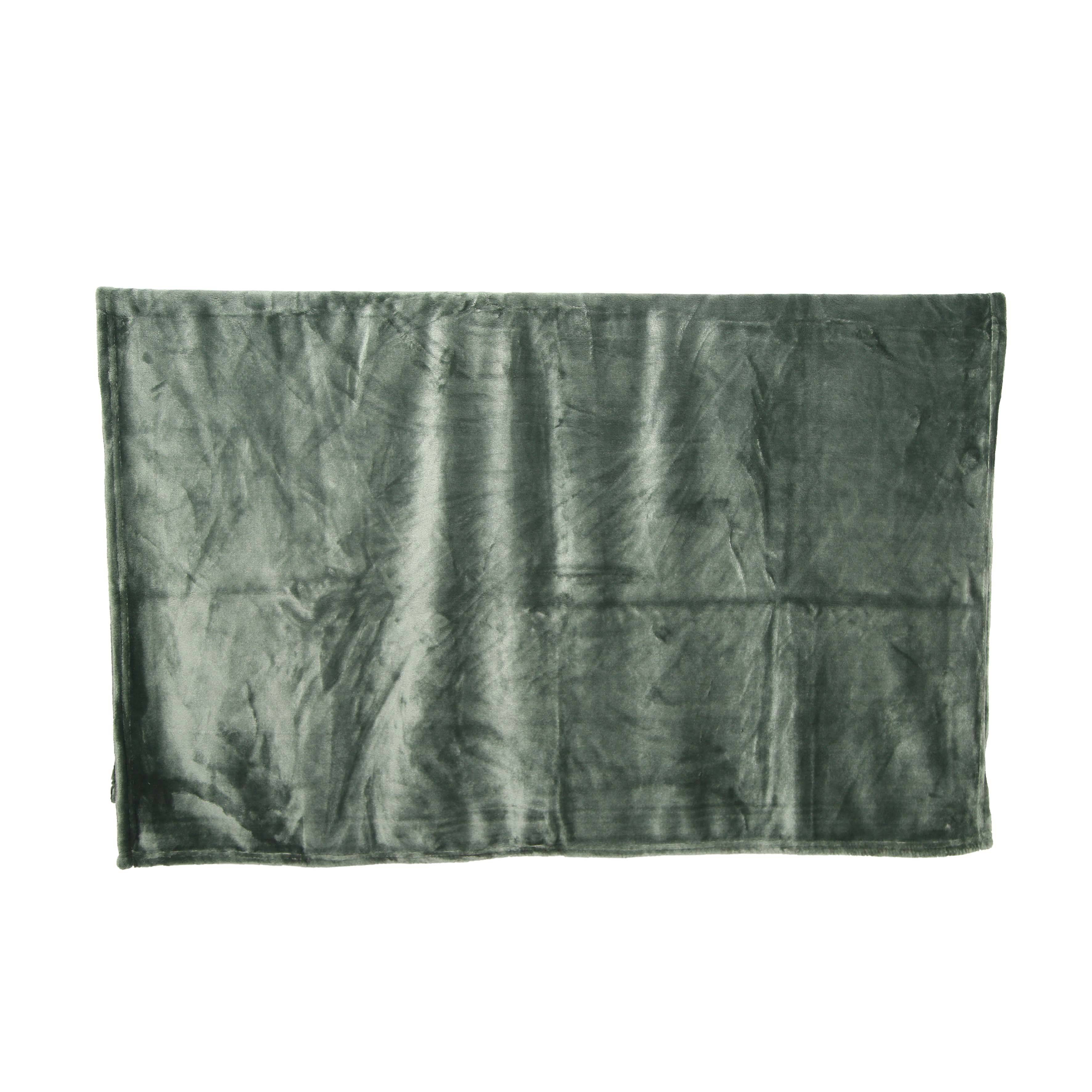 Ecloz - Plaid en polyester 280 g L.150 x l.125 cm vert foncé - ECLOZ - Image 1