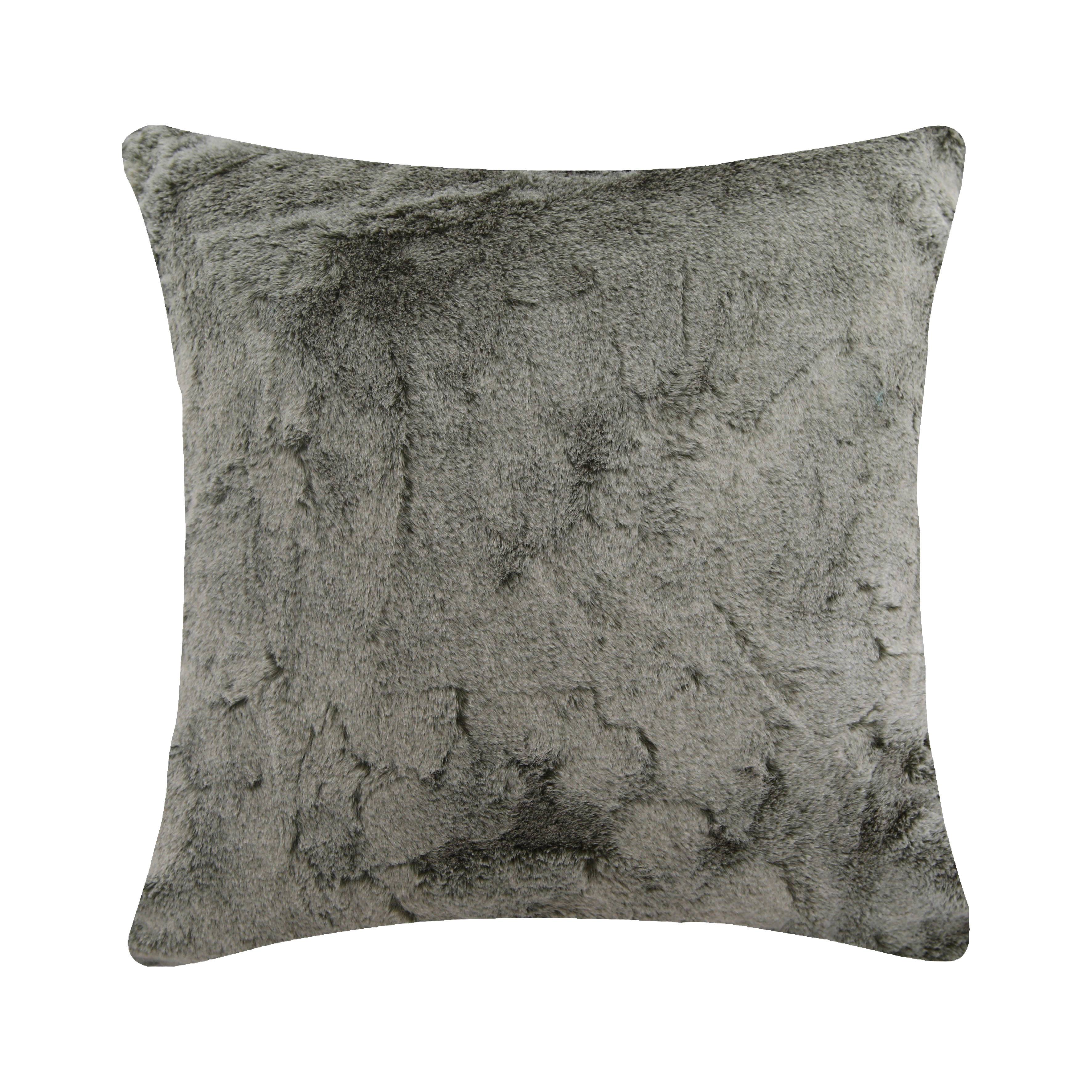 Ecloz - Coussin imitation fourrure vert L.45 x l.45 cm - ECLOZ