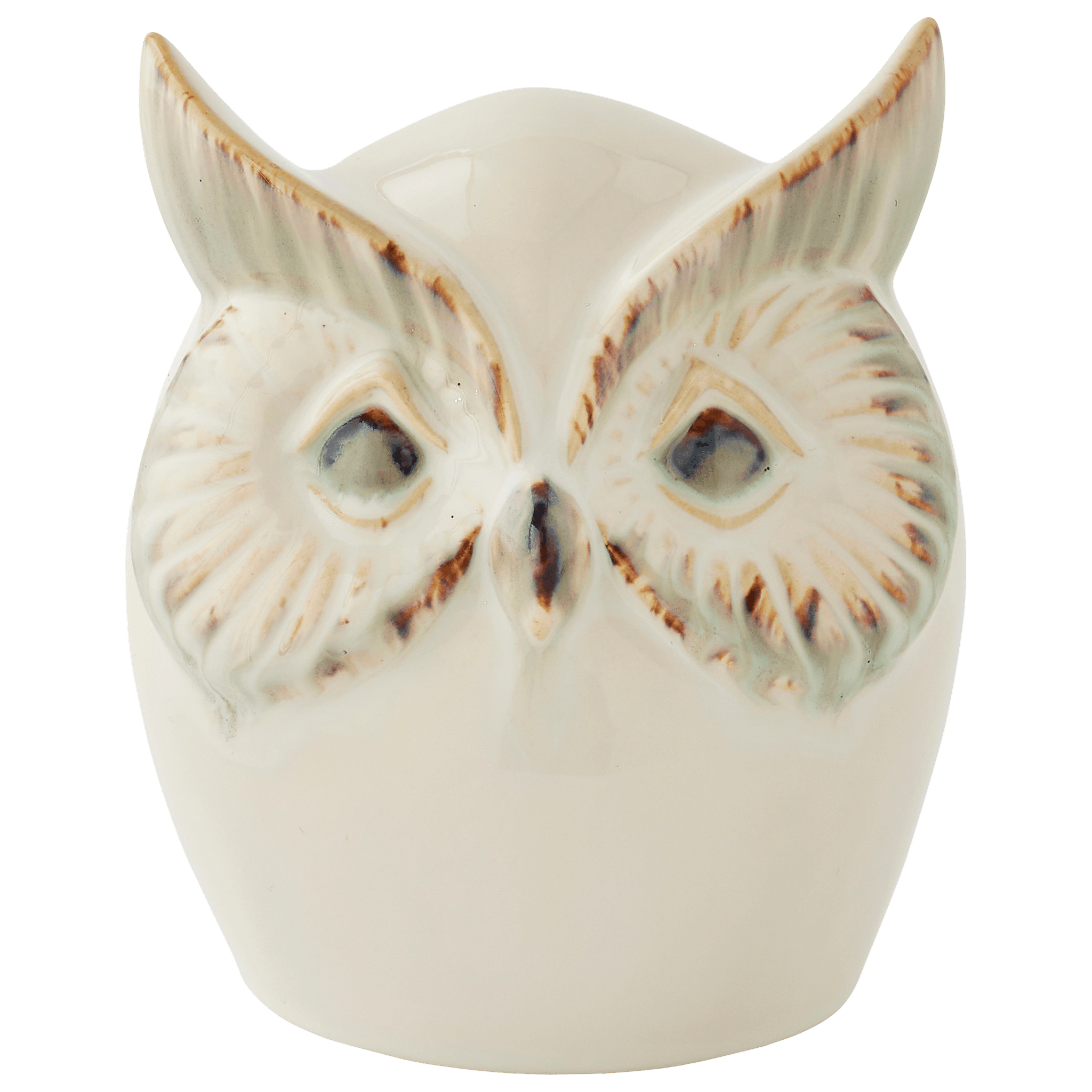 Chouette en céramique blanc H.13 cm - ECLOZ - Image 2