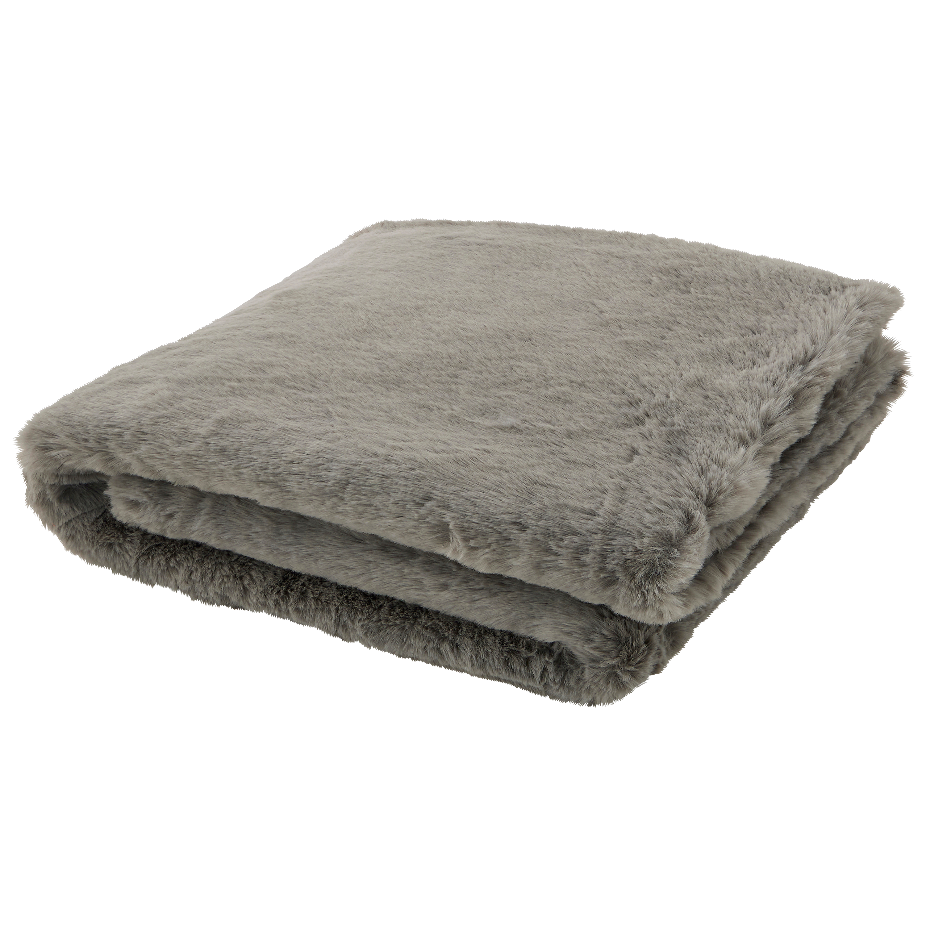 Ecloz - Plaid imitation fourrure gris - ECLOZ - Image 3