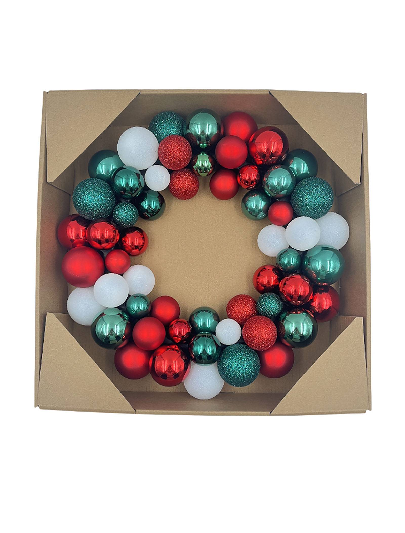 Ecloz - Couronne de Noël avec boules de Noël traditionnelles Ø 40 cm - ECLOZ - Image 1