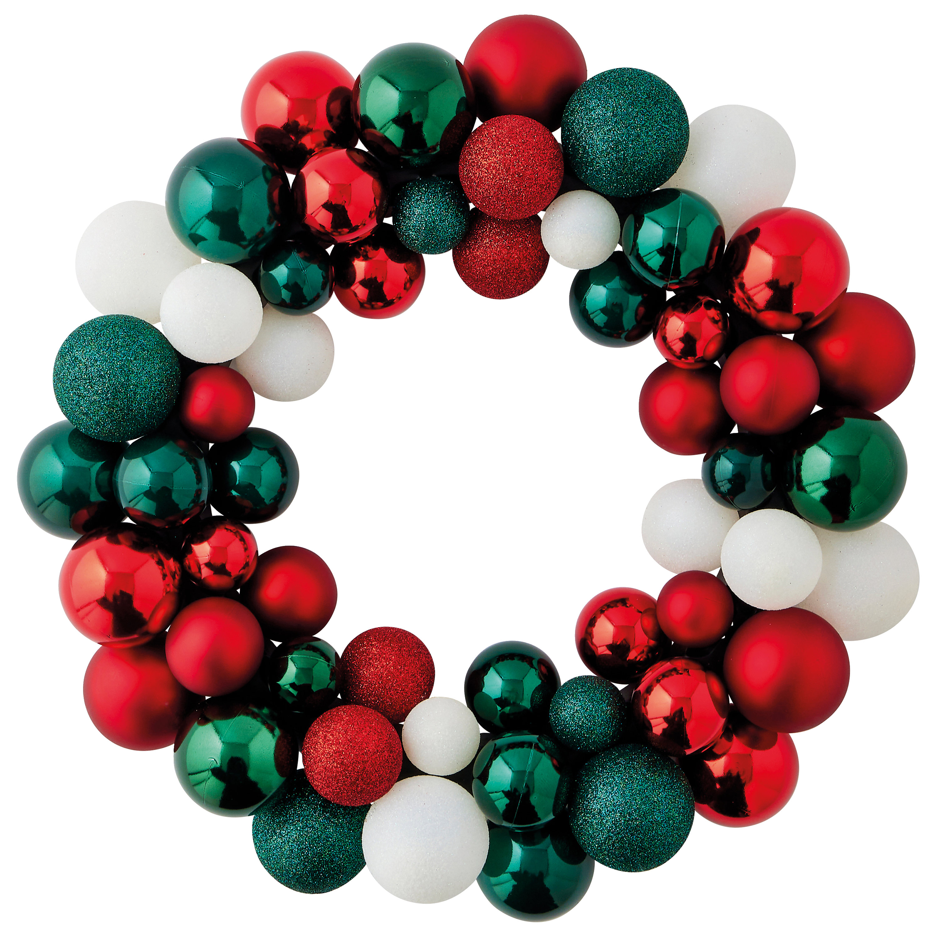 Ecloz - Couronne de Noël avec boules de Noël traditionnelles Ø 40 cm - ECLOZ - Image 2