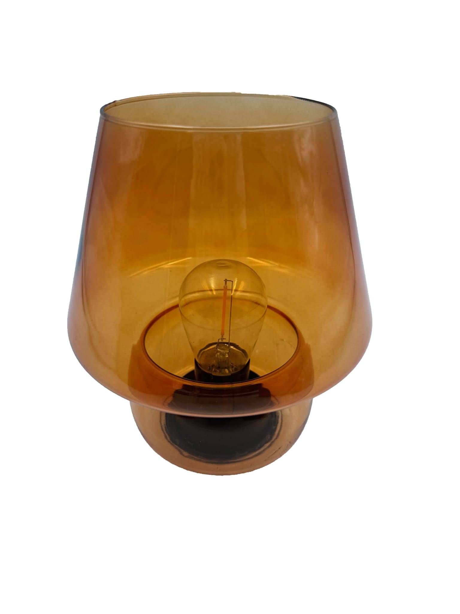 Lampe de Noël en verre orange H.17 cm - ECLOZ