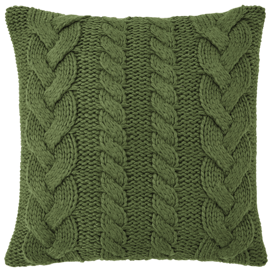 Coussin torsadé tricoté vert - ECLOZ - Image 4