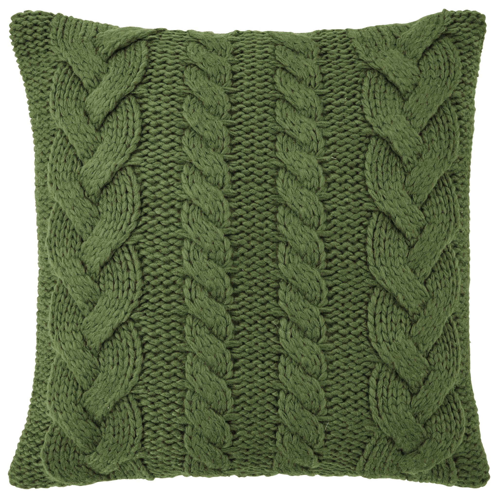 Coussin torsadé tricoté vert - ECLOZ - Image 4
