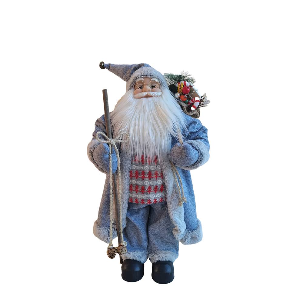 Décoration Père Noël en polyester gris H. 70 cm - ECLOZ