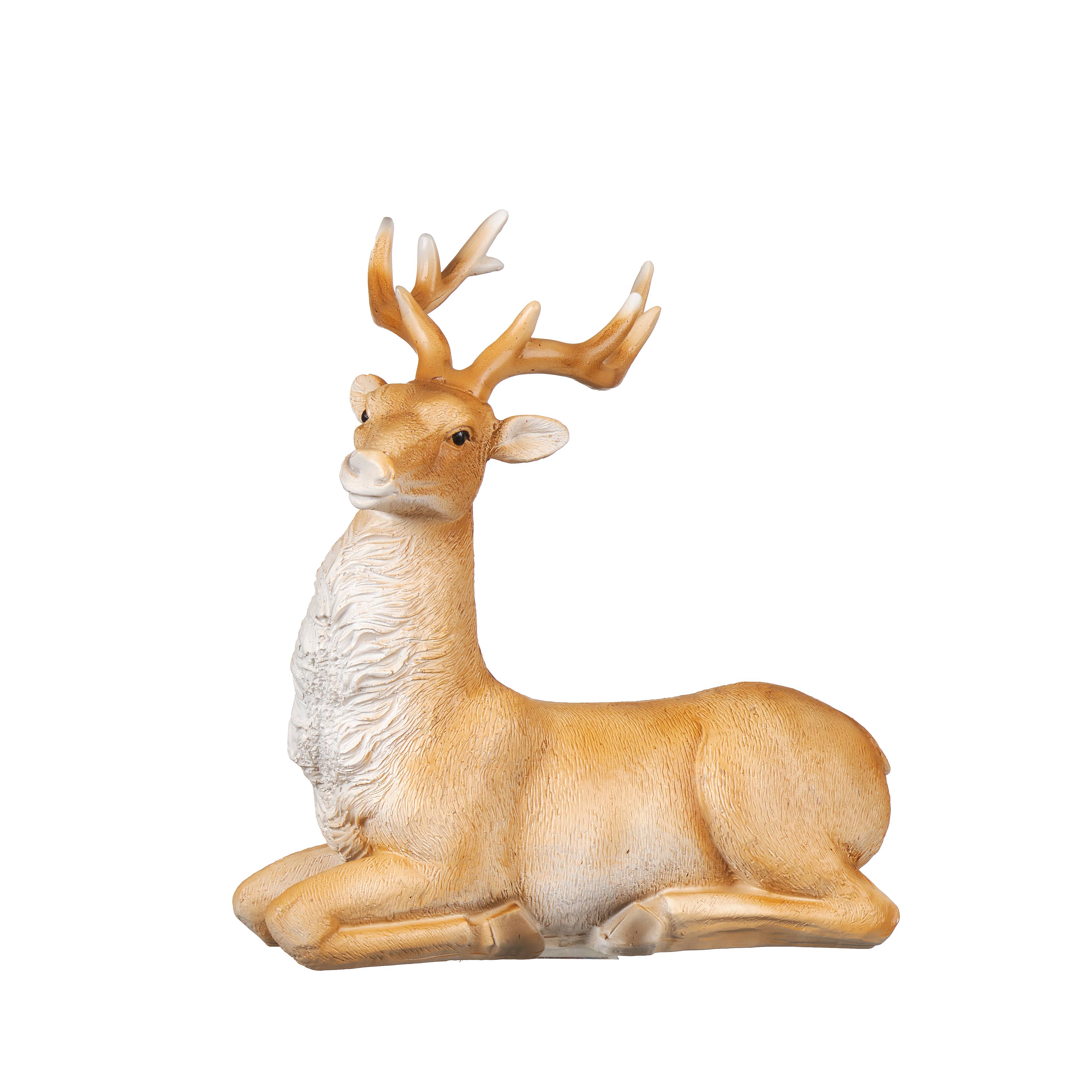 Ecloz - Cerf en polyrésine allongé H.20,5 cm - ECLOZ