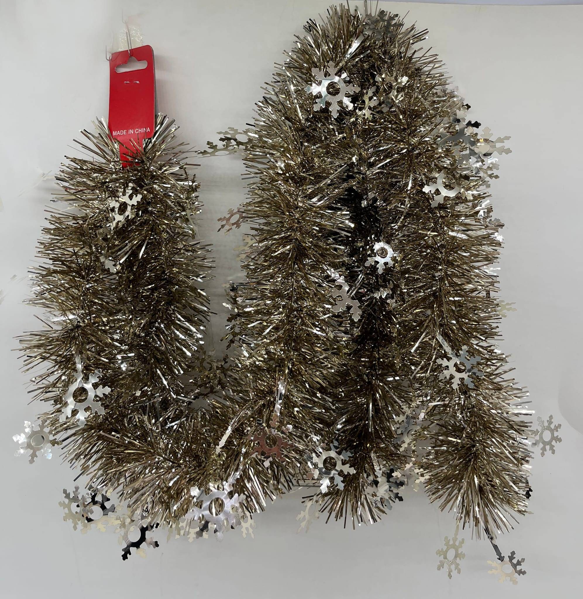 Guirlande de Noël flocon couleur champagne L.200 cm - ECLOZ - Image 1