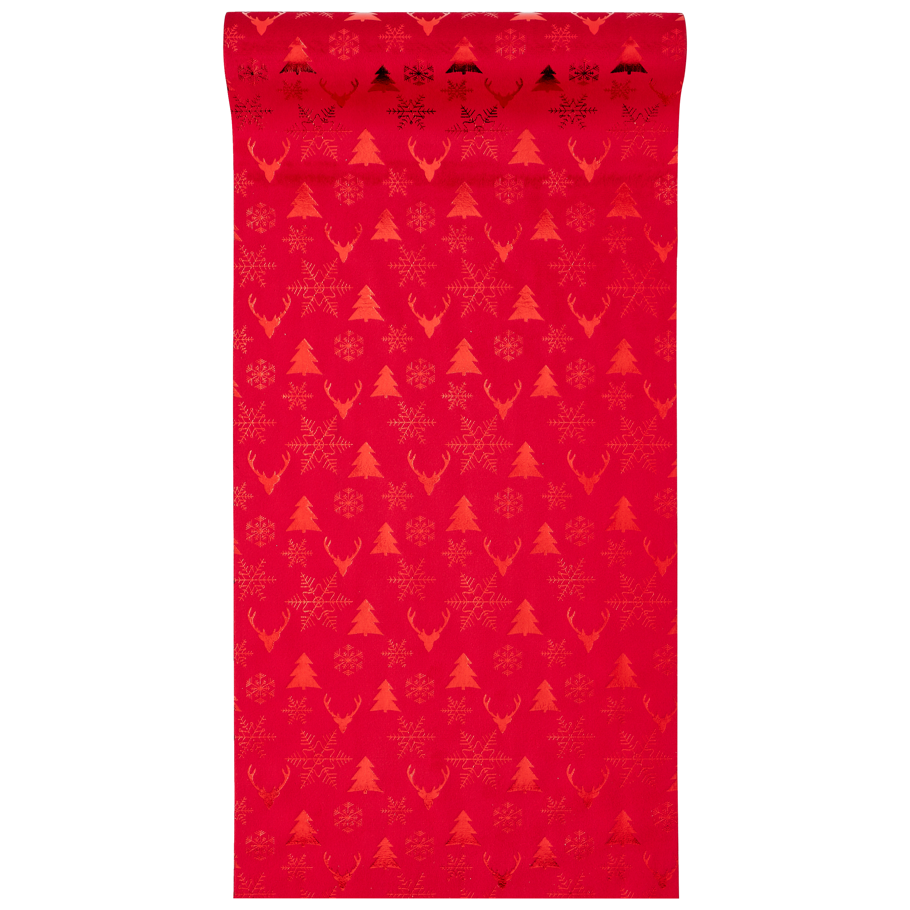 Ecloz - Chemin de table rouge motif cerf L.300 cm - ECLOZ - Image 2