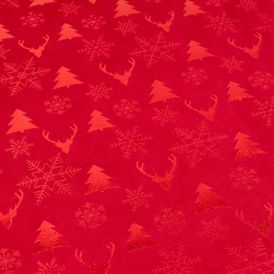 Ecloz - Chemin de table rouge motif cerf L.300 cm - ECLOZ - Image 3