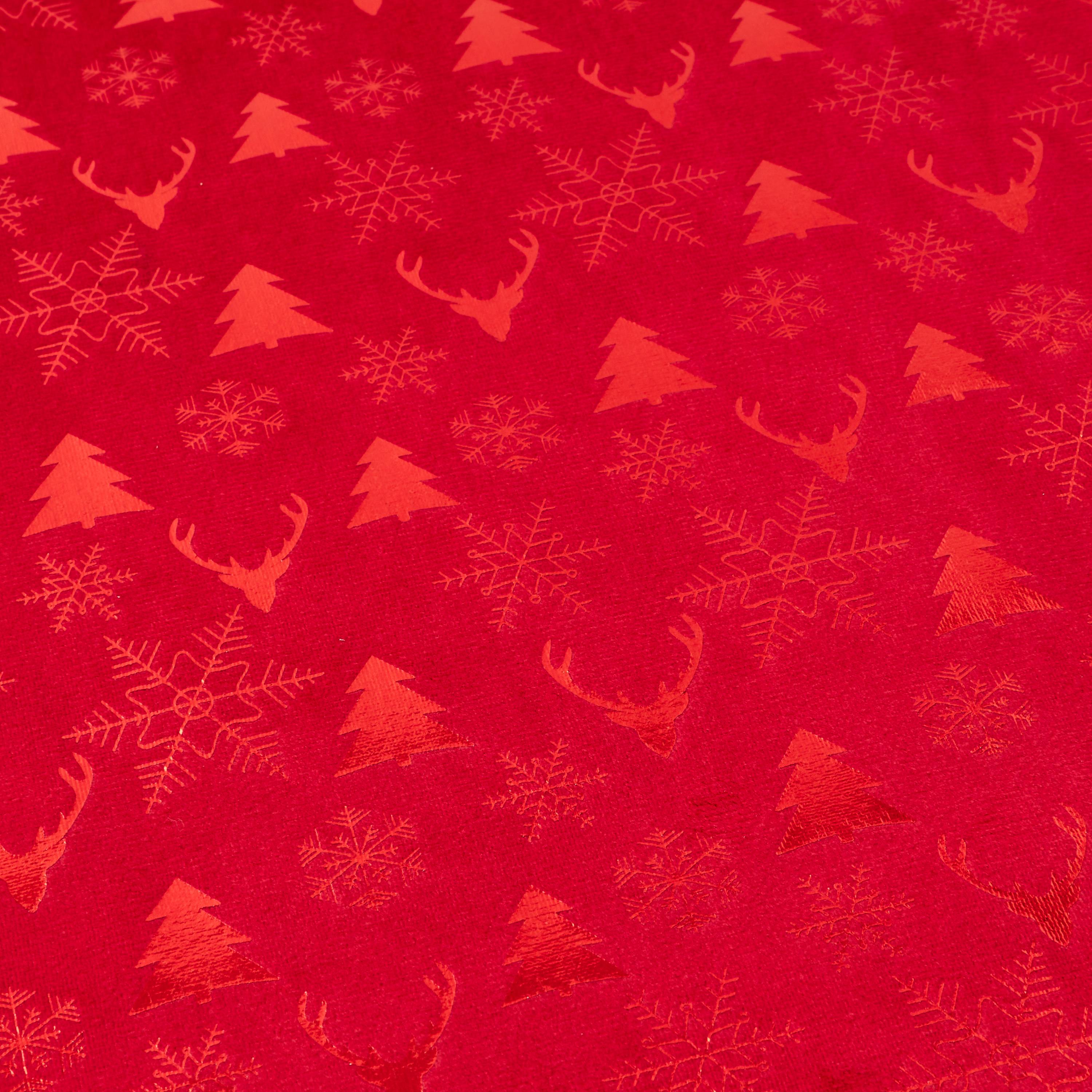 Ecloz - Chemin de table rouge motif cerf L.300 cm - ECLOZ - Image 3