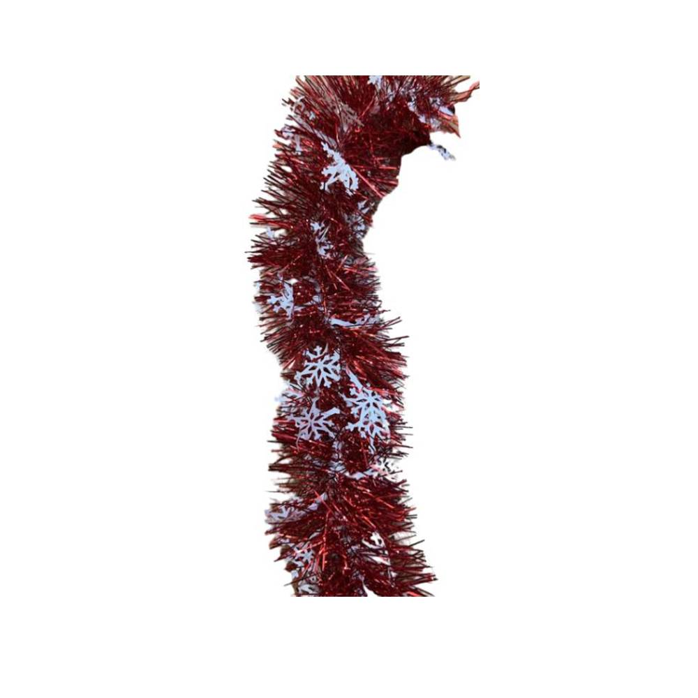 Guirlande scintillante de Noël rouge enneigée L. 200 cm - ECLOZ - Image 1