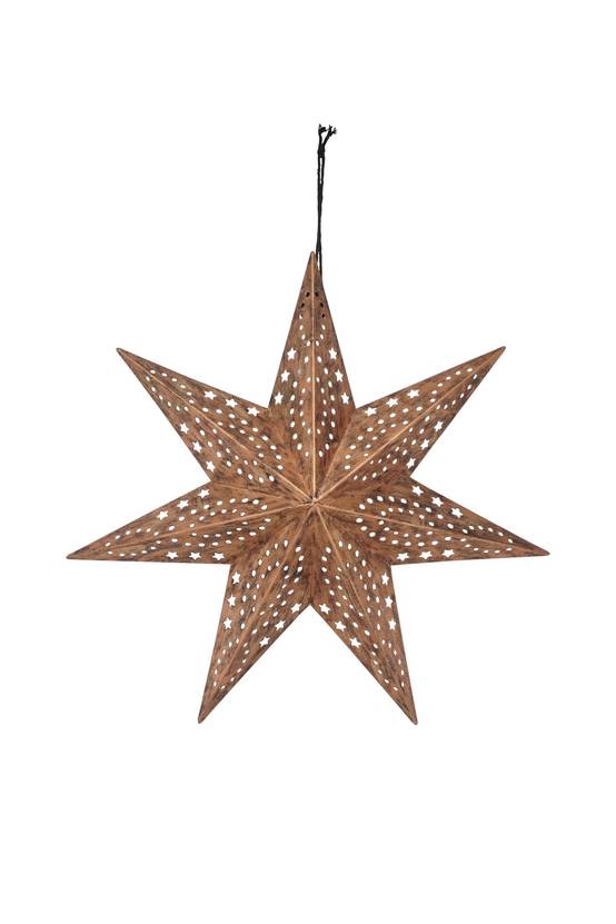 Étoile de Noël à suspension décorative couleur cuivre H.40 cm - ECLOZ