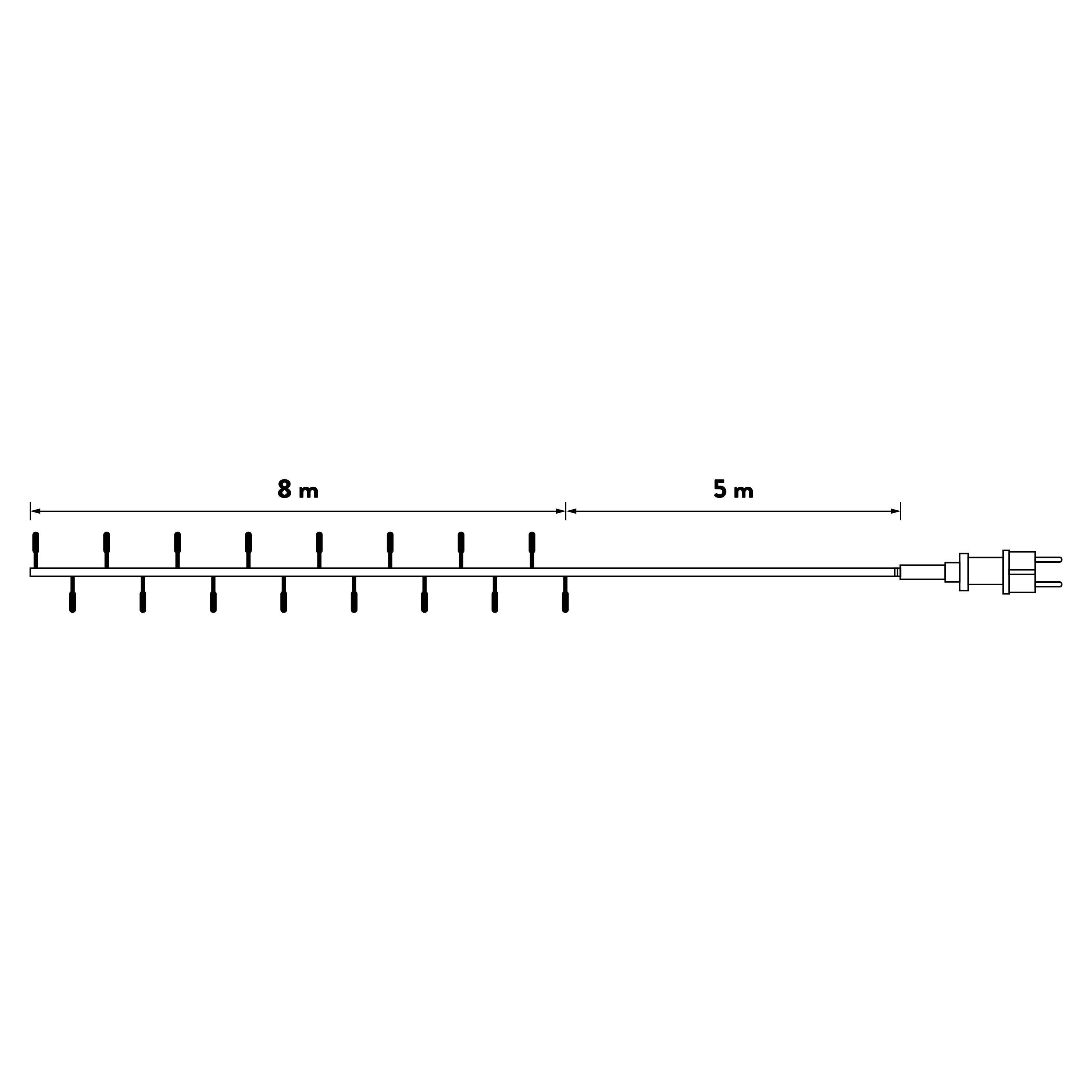 Ecloz - Guirlande 128 LED multicolores L.8 m - ECLOZ - Image 3