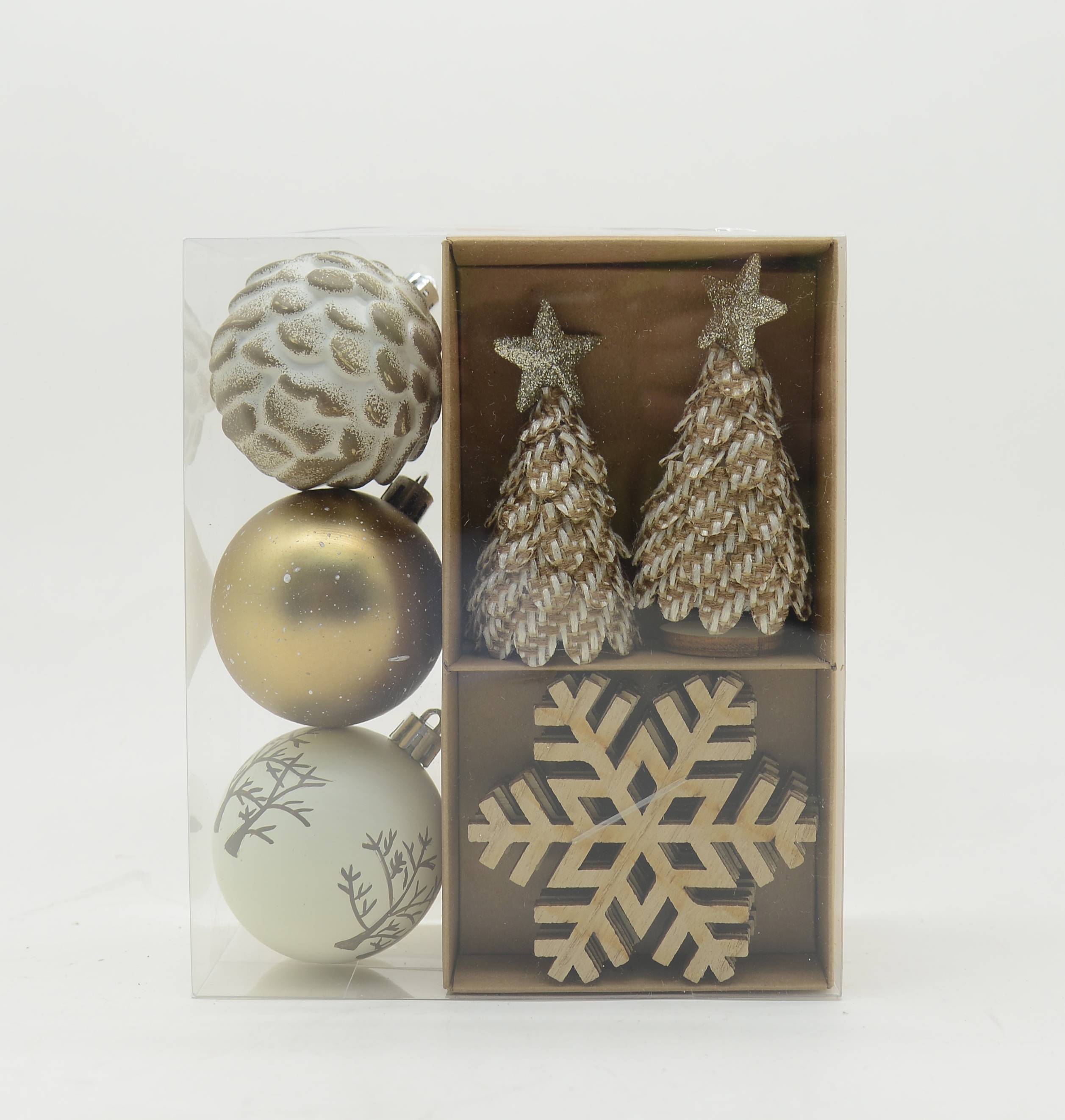 Ecloz - Set de 10 éléments de décoration de Noël sapin et maison - ECLOZ - Image 1