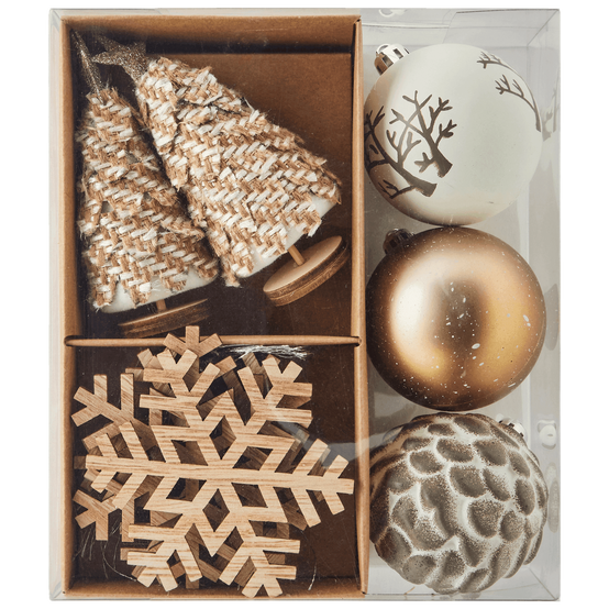 Ecloz - Set de 10 éléments de décoration de Noël sapin et maison - ECLOZ - Image 3
