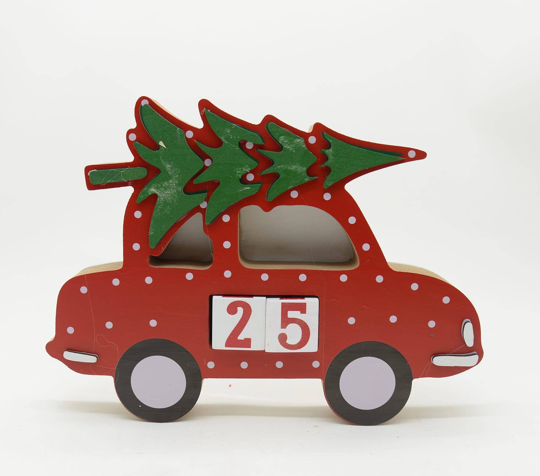 Calendrier de Noël voiture rouge - ECLOZ - Image 1
