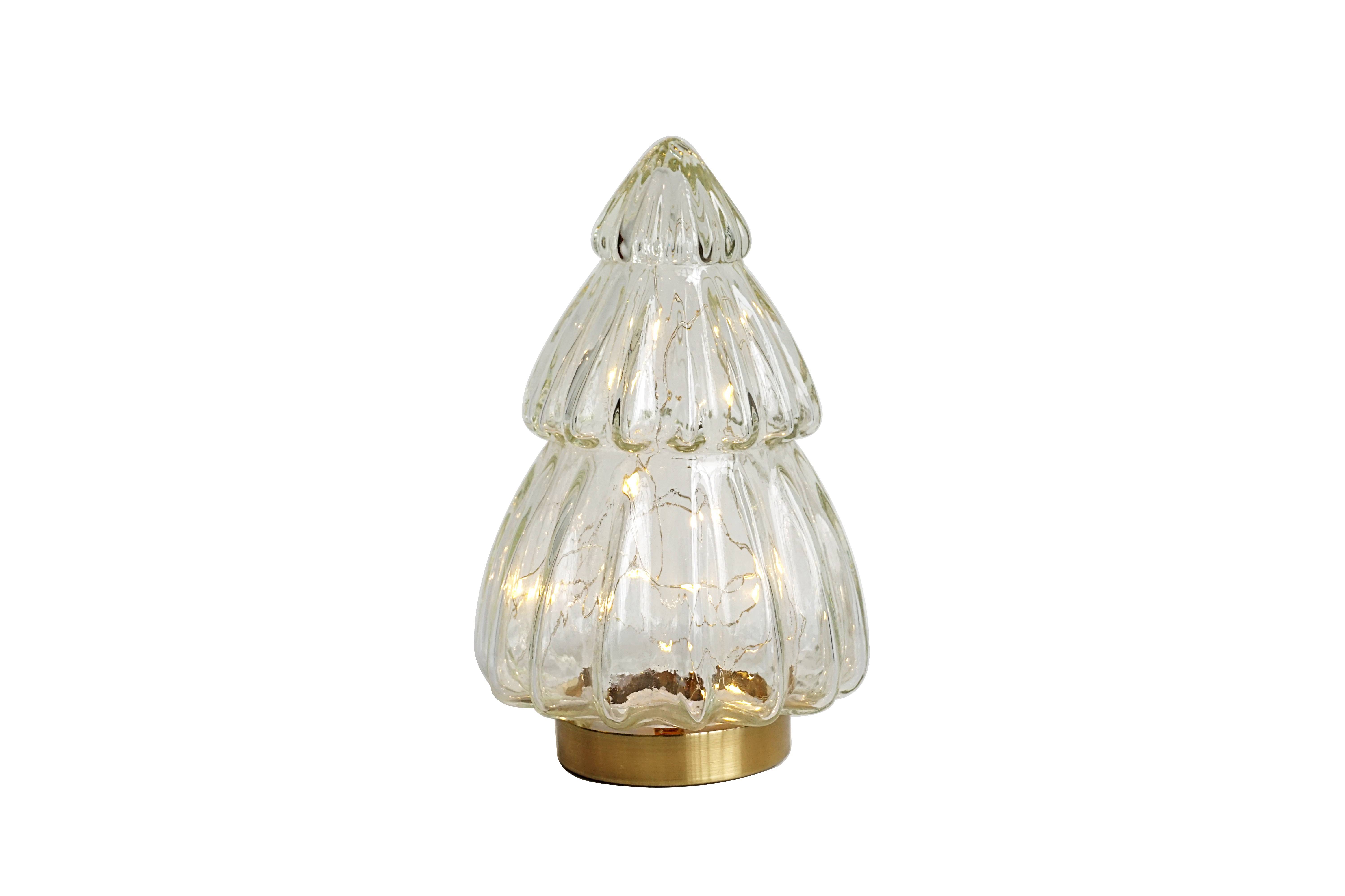 Ecloz - Sapin LED transparent doré H.19 cm - ECLOZ