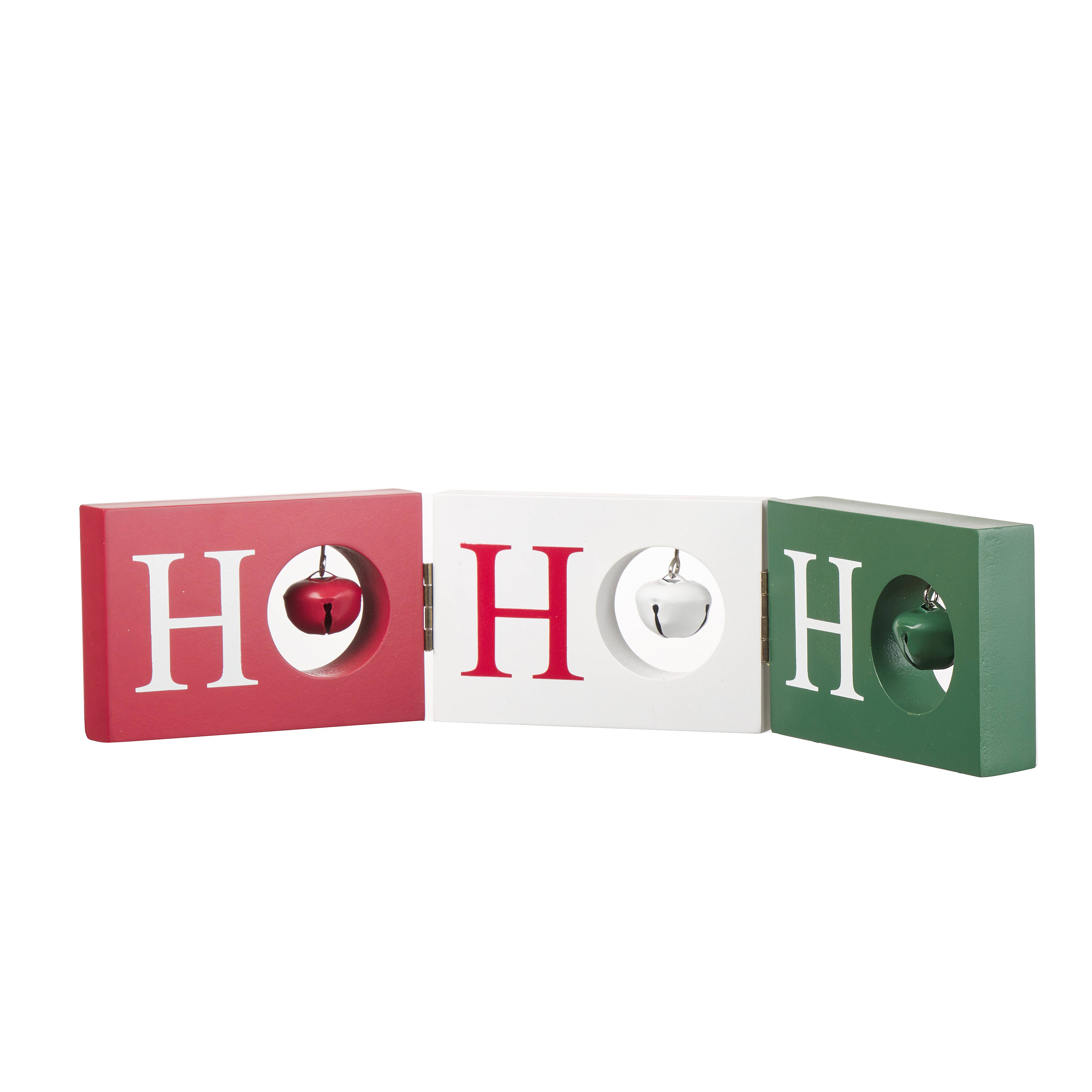 Ecloz - Décoration Ho Ho Ho blanche et verte à poser - ECLOZ