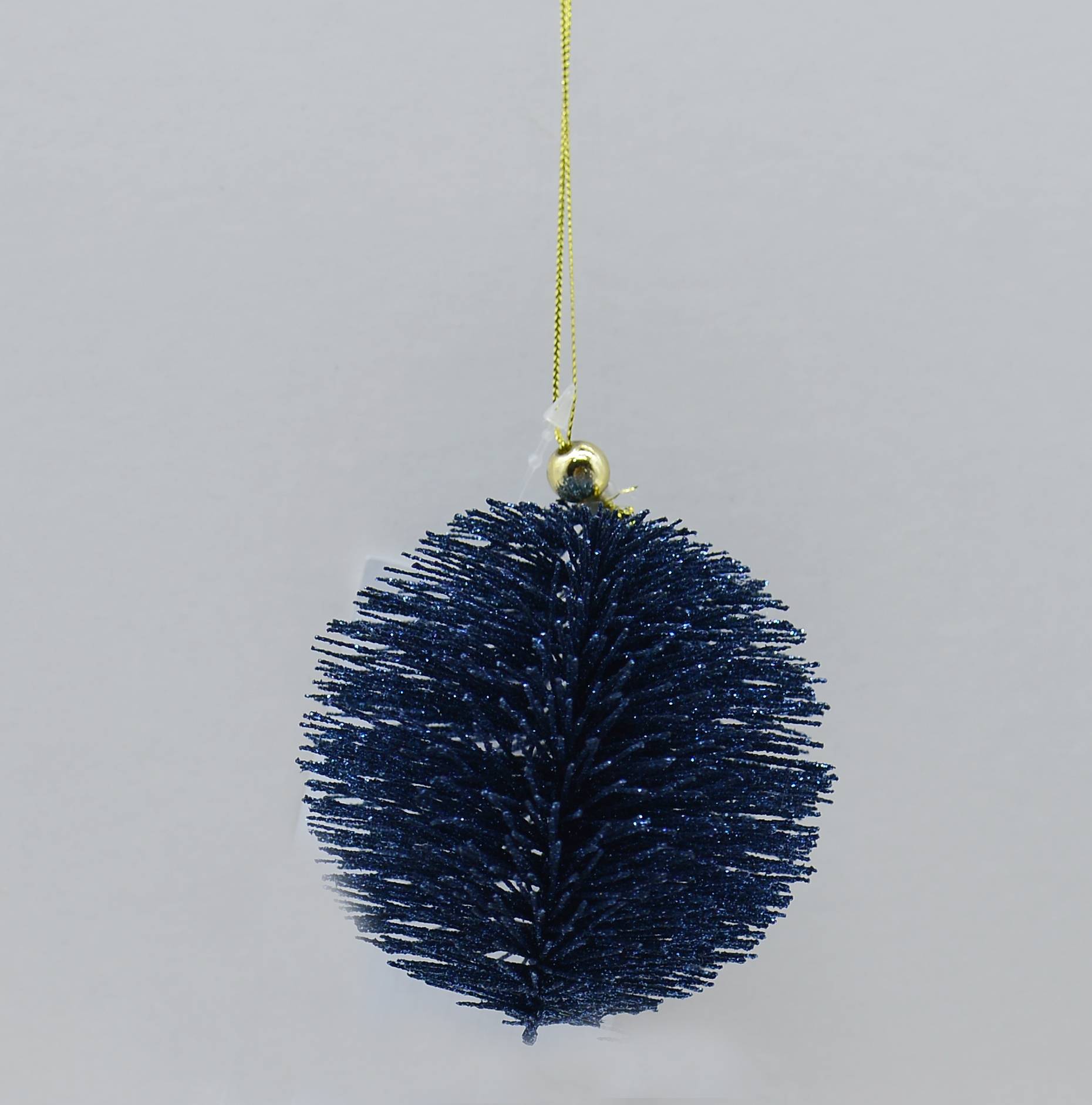 Ecloz - Boule de Noël effet brossé bleu foncé Ø 8 cm - ECLOZ - Image 1