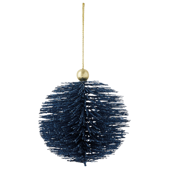 Ecloz - Boule de Noël effet brossé bleu foncé Ø 8 cm - ECLOZ - Image 2