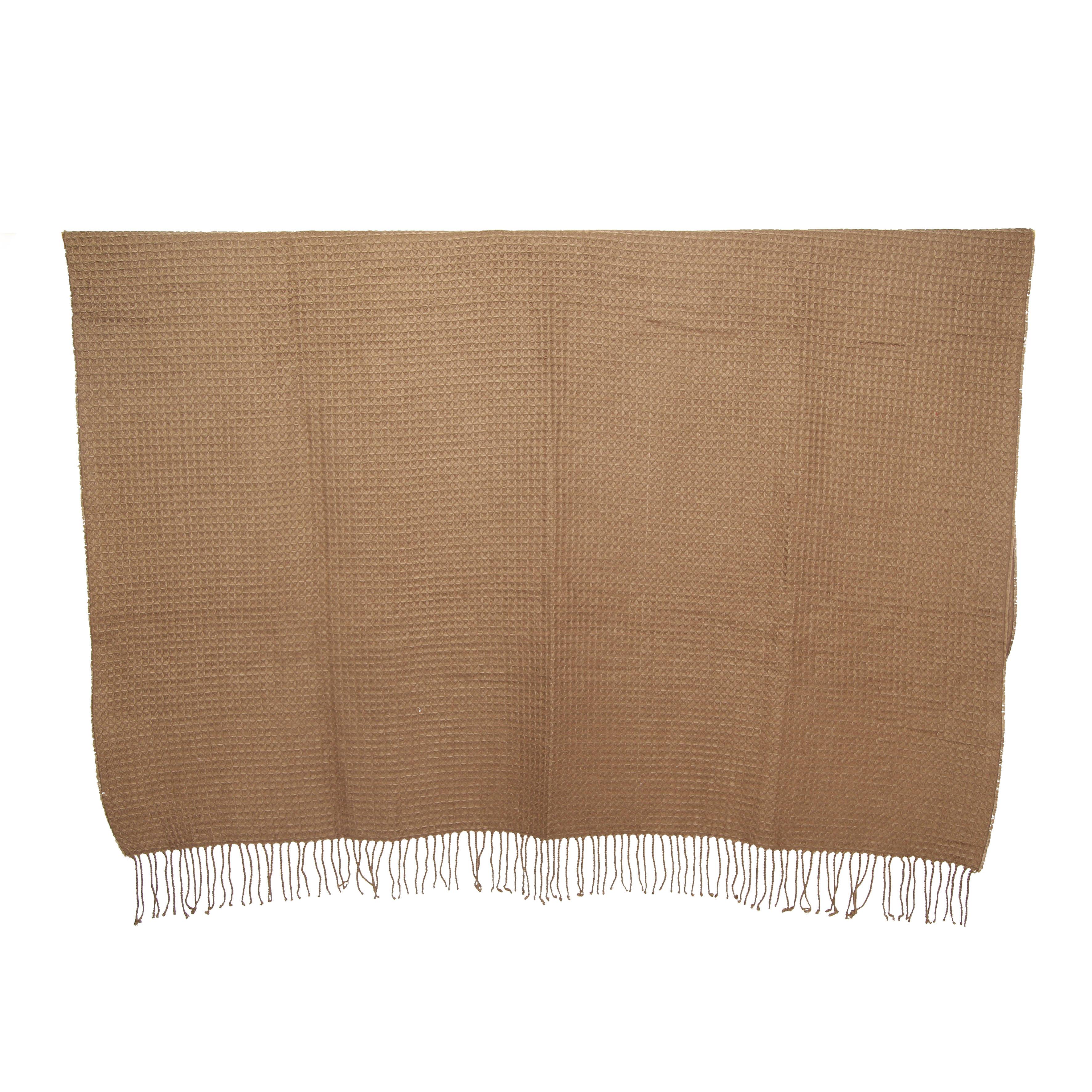 Ecloz - Plaid acrylique marron L.160 x l.130 cm - ECLOZ