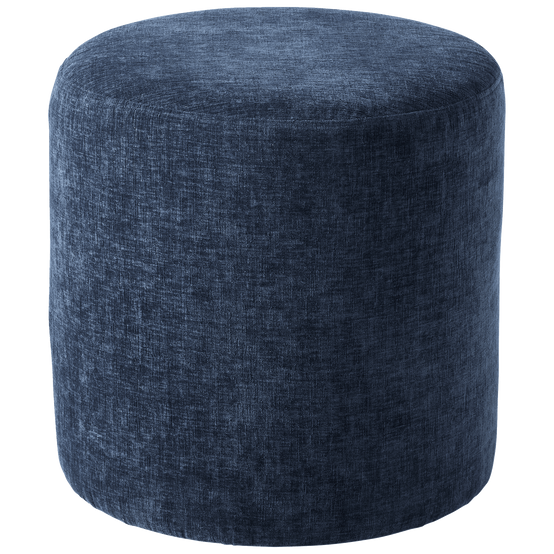 Pouf bleu chenille Ø 41 cm - ECLOZ - Image 2