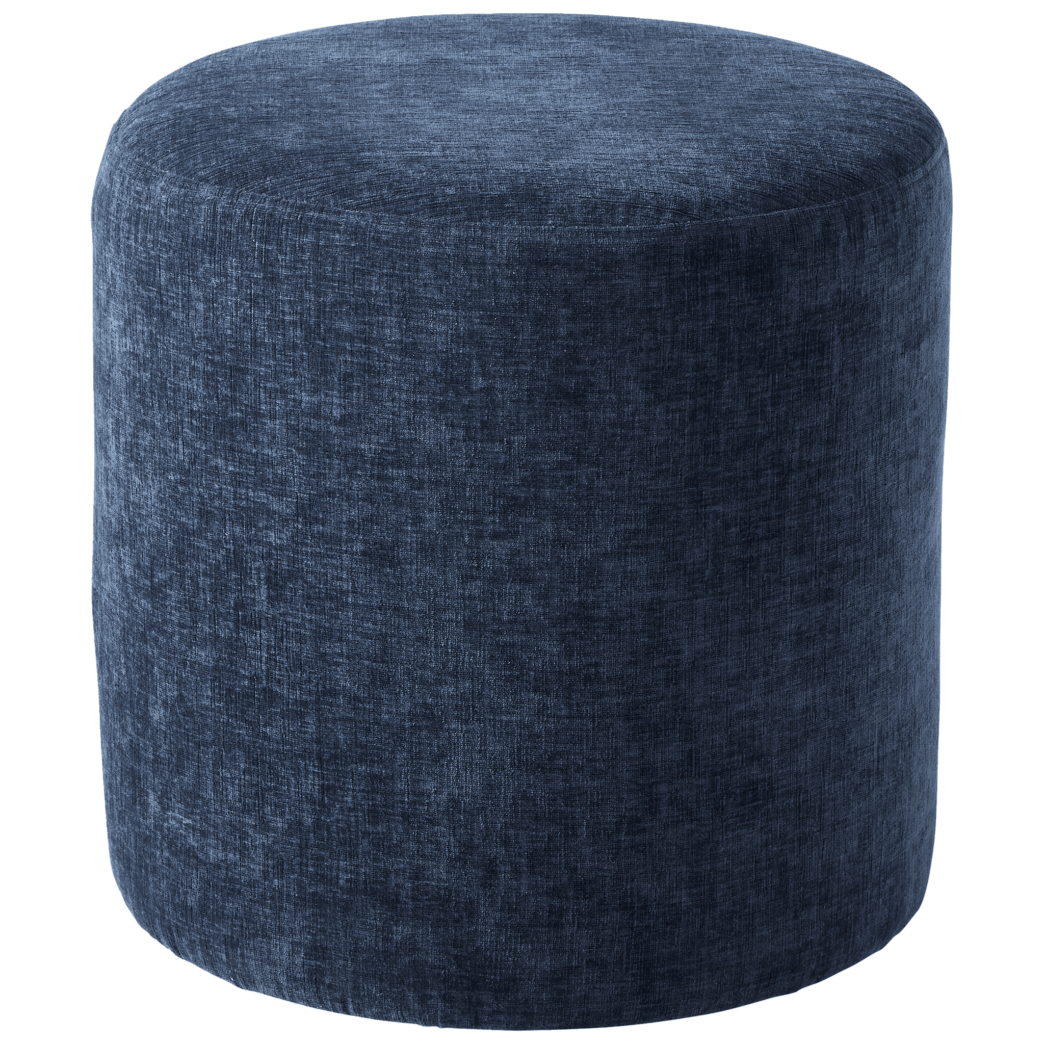 Pouf bleu chenille Ø 41 cm - ECLOZ - Image 2