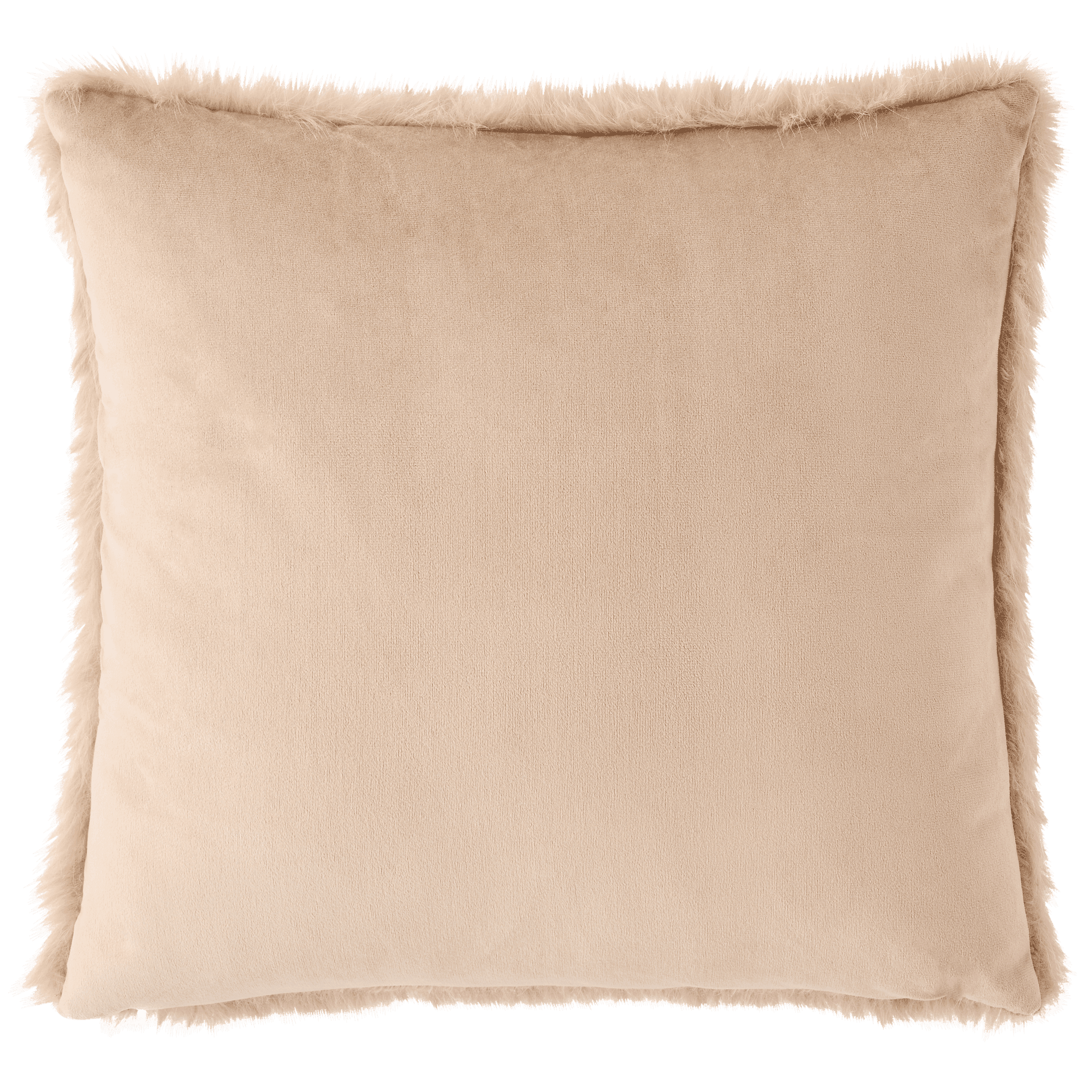 Coussin imitation fourrure velours beige - ECLOZ - Image 4