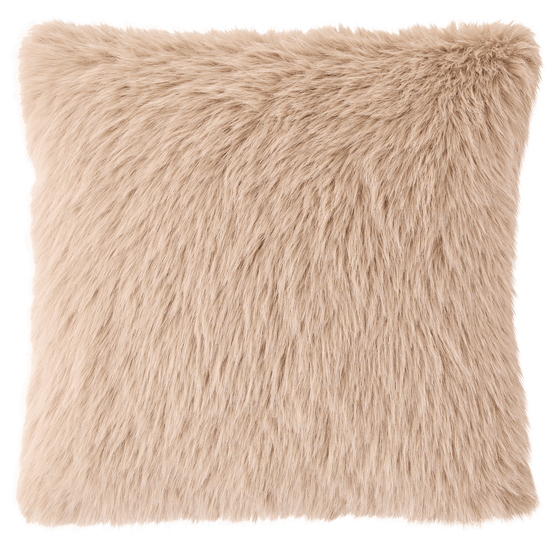 Coussin imitation fourrure velours beige - ECLOZ - Image 2