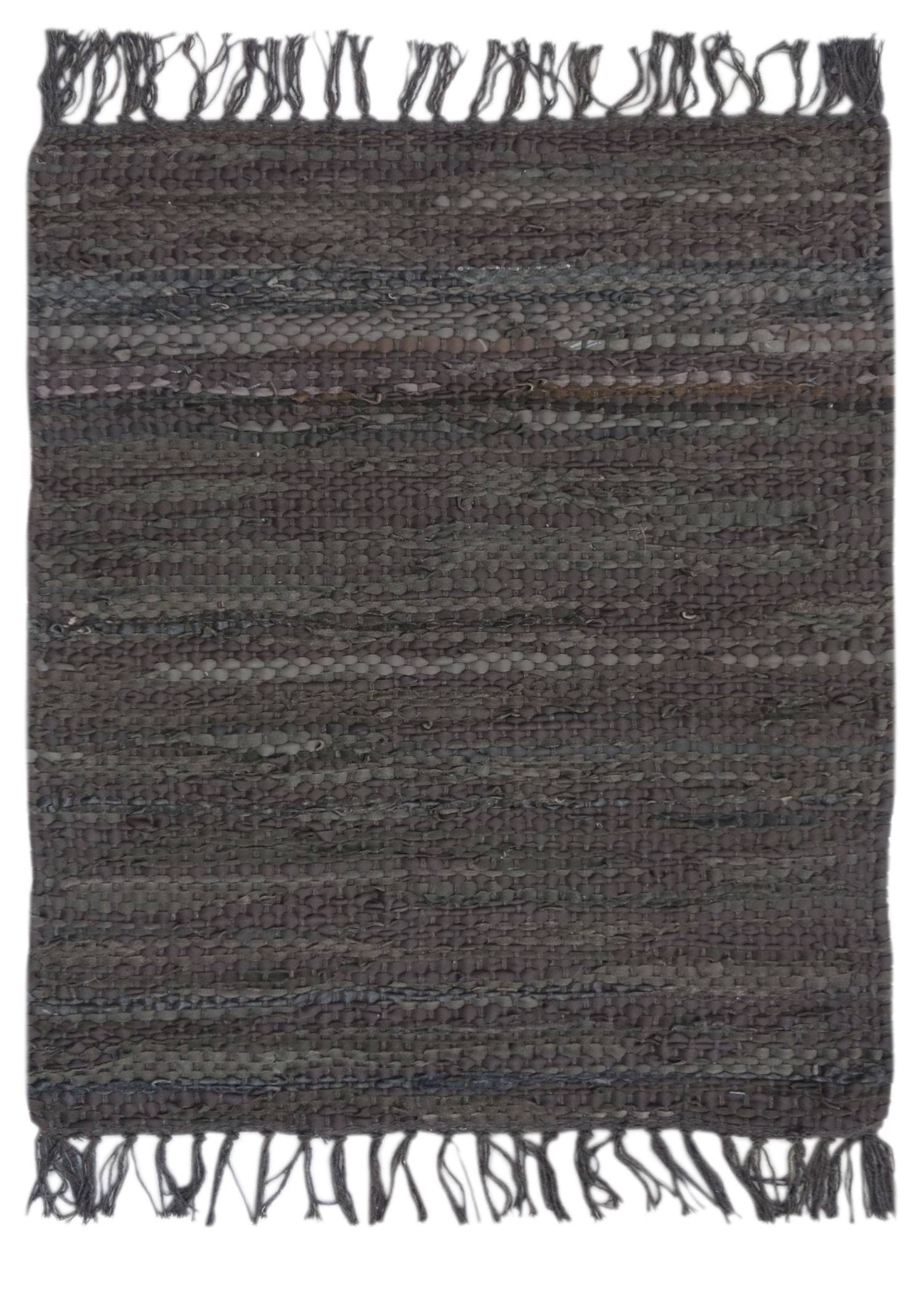 Ecloz - Tapis marron cuir en coton L.80 x l.50 cm - ECLOZ - Image 1