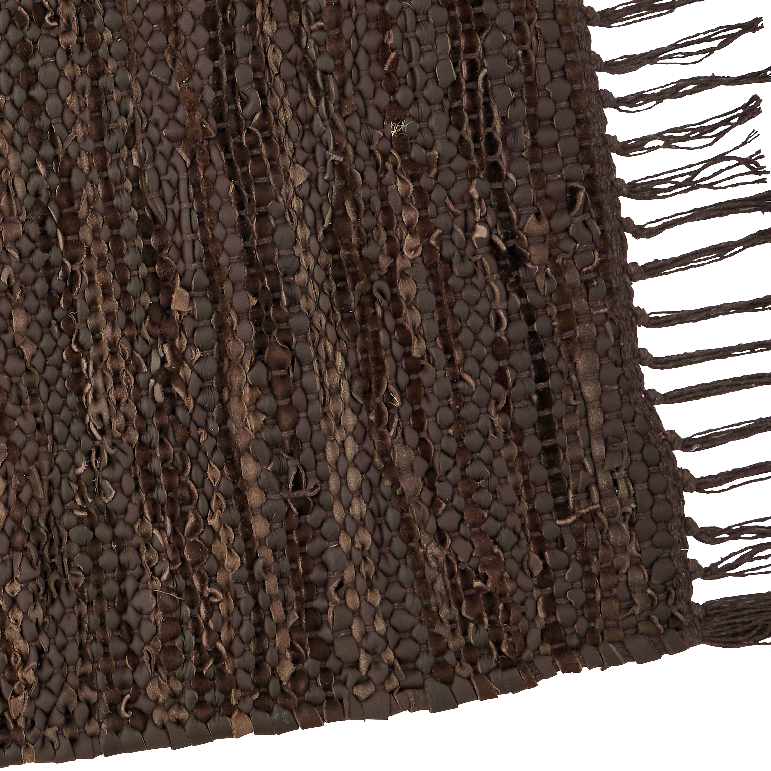 Ecloz - Tapis marron cuir en coton L.80 x l.50 cm - ECLOZ - Image 2