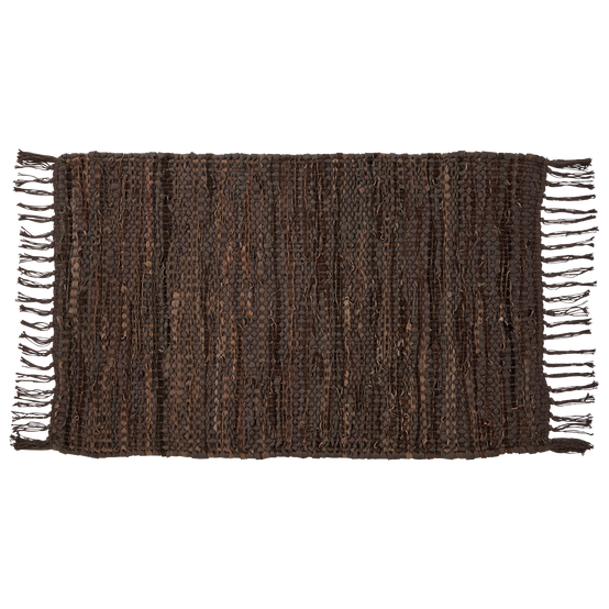 Ecloz - Tapis marron cuir en coton L.80 x l.50 cm - ECLOZ - Image 3