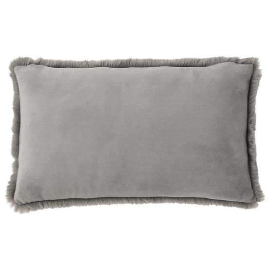 Ecloz - Coussin fausse fourrure gris L.50 x l.30 cm - ECLOZ - Image 2
