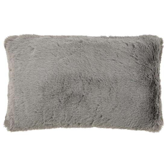 Ecloz - Coussin fausse fourrure gris L.50 x l.30 cm - ECLOZ - Image 5