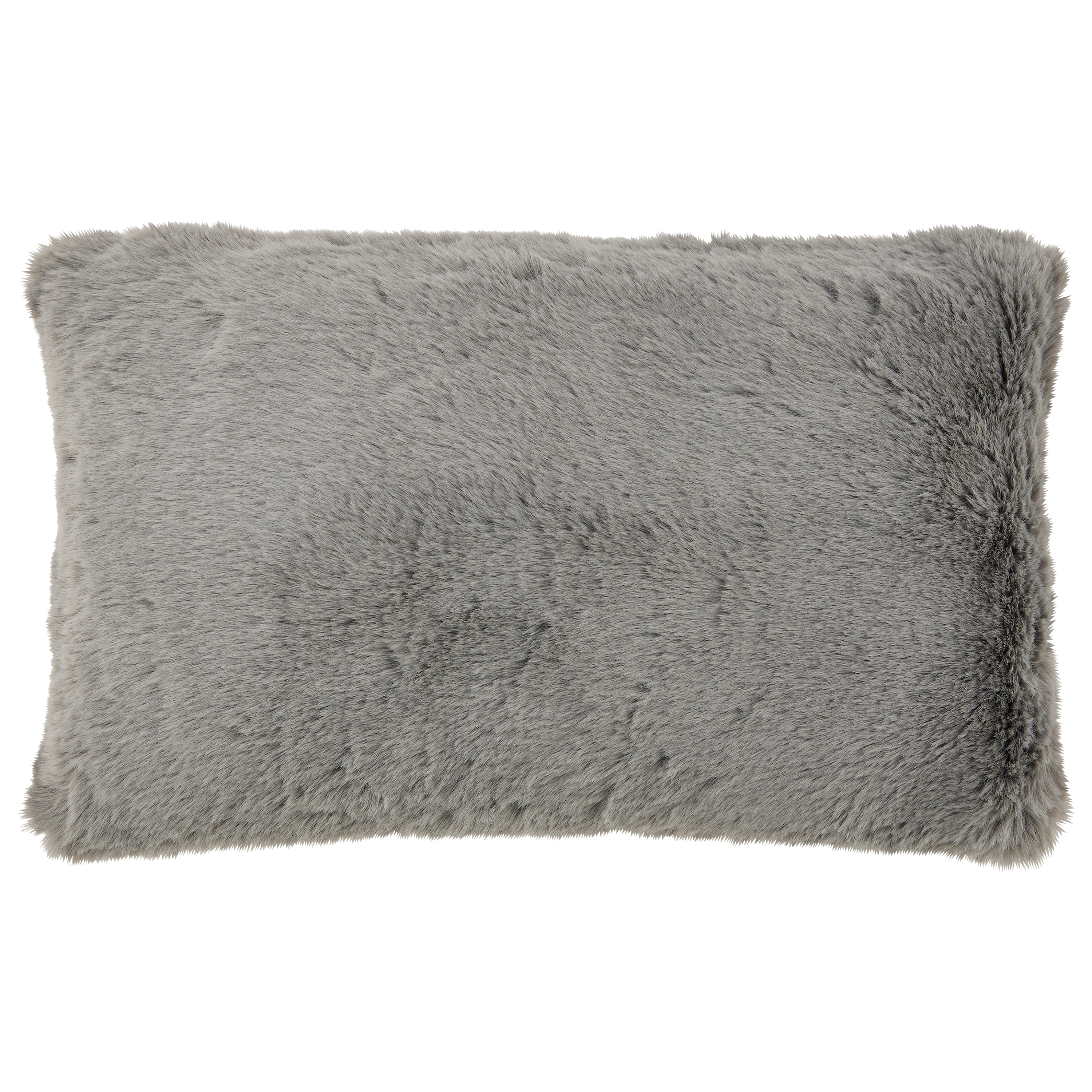 Ecloz - Coussin fausse fourrure gris L.50 x l.30 cm - ECLOZ - Image 5