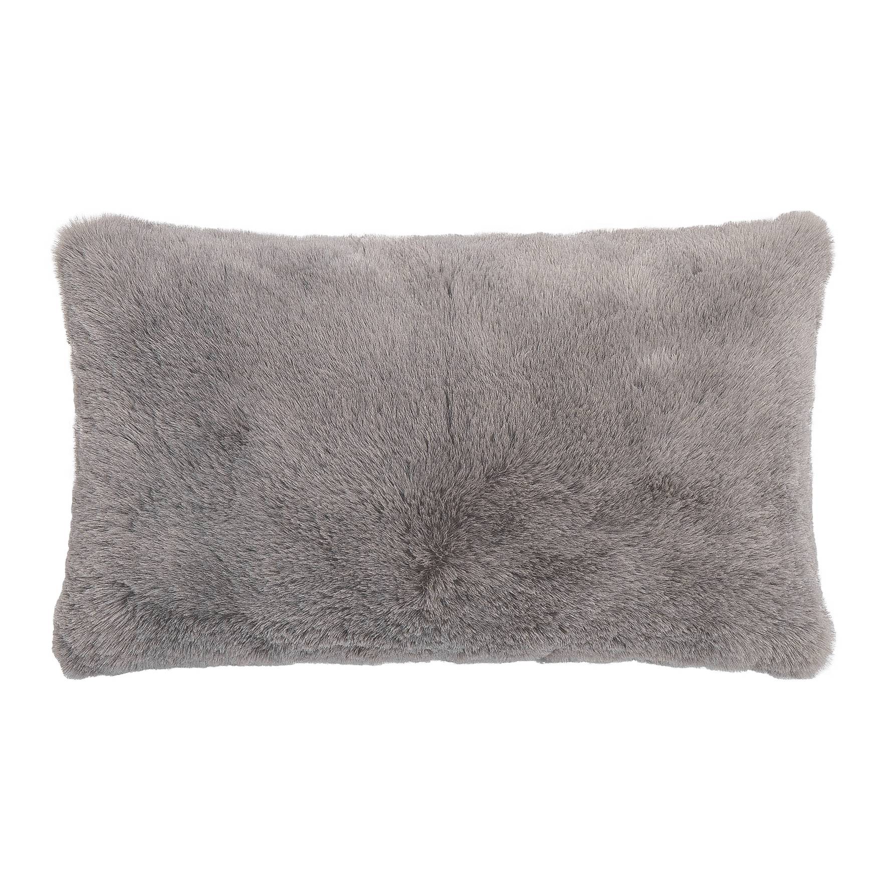Ecloz - Coussin fausse fourrure gris L.50 x l.30 cm - ECLOZ - Image 1
