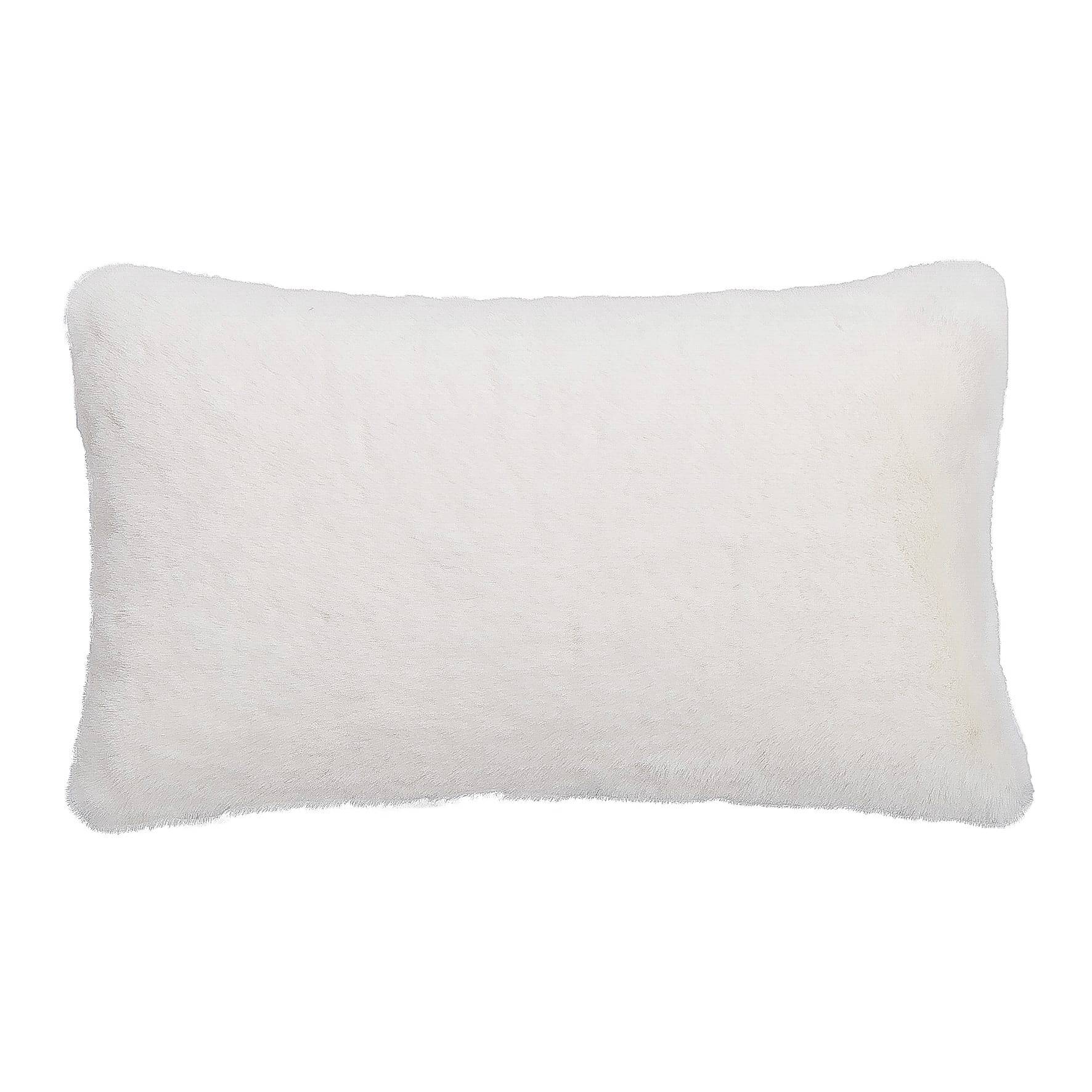 Coussin blanc imitation fourrure - ECLOZ - Image 1