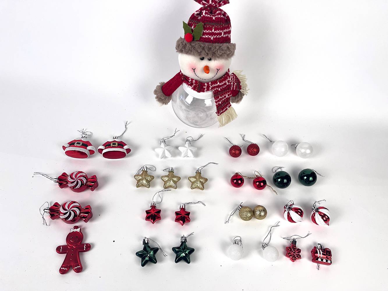 Ecloz - Boîte de décoration sapin bonshommes de neige assorties - ECLOZ - Image 1
