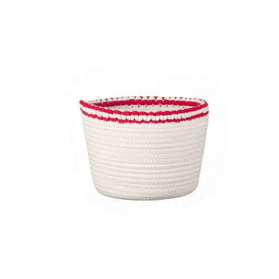 Ecloz - Panier blanc à bord rouge Ø 25 cm - ECLOZ
