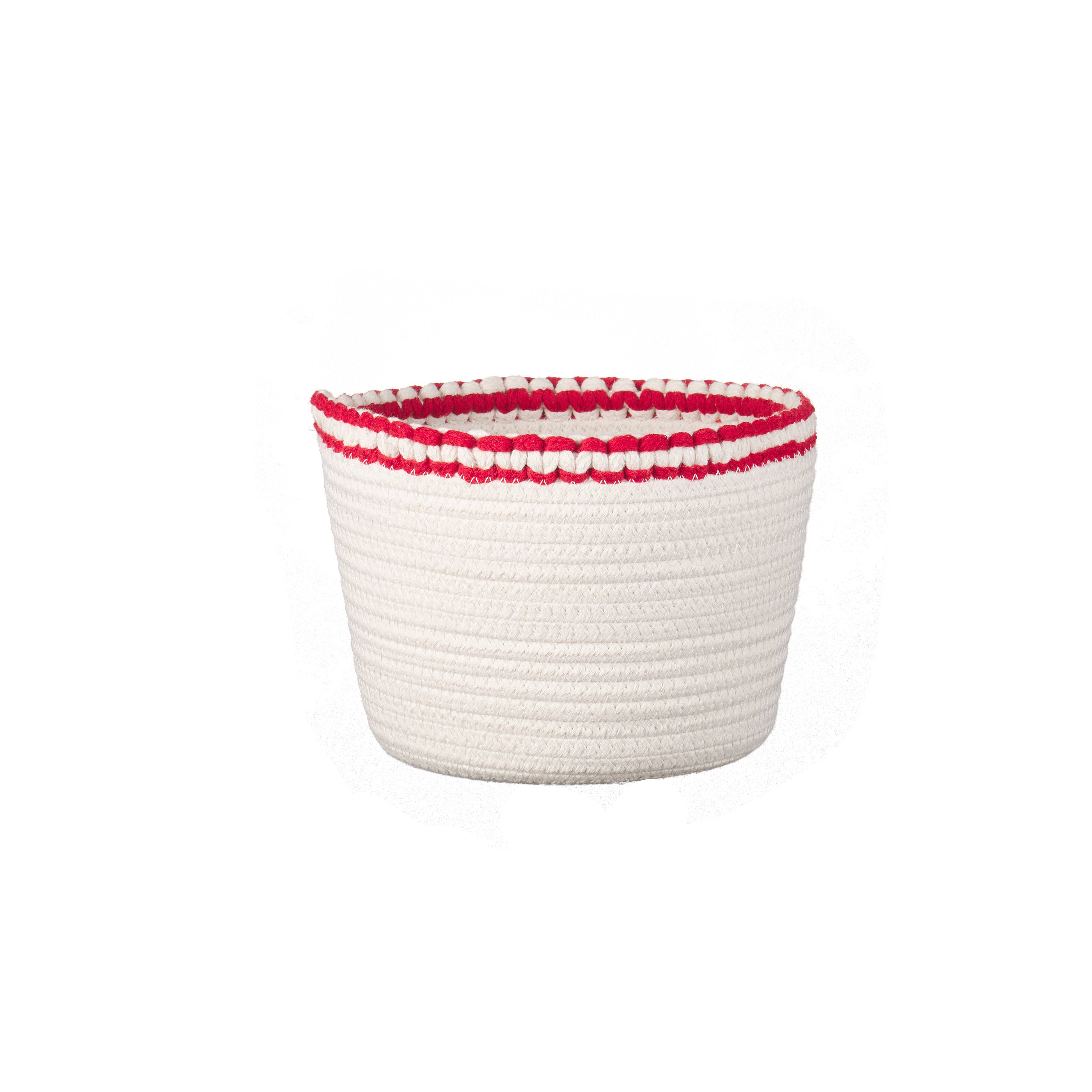 Ecloz - Panier blanc à bord rouge Ø 25 cm - ECLOZ