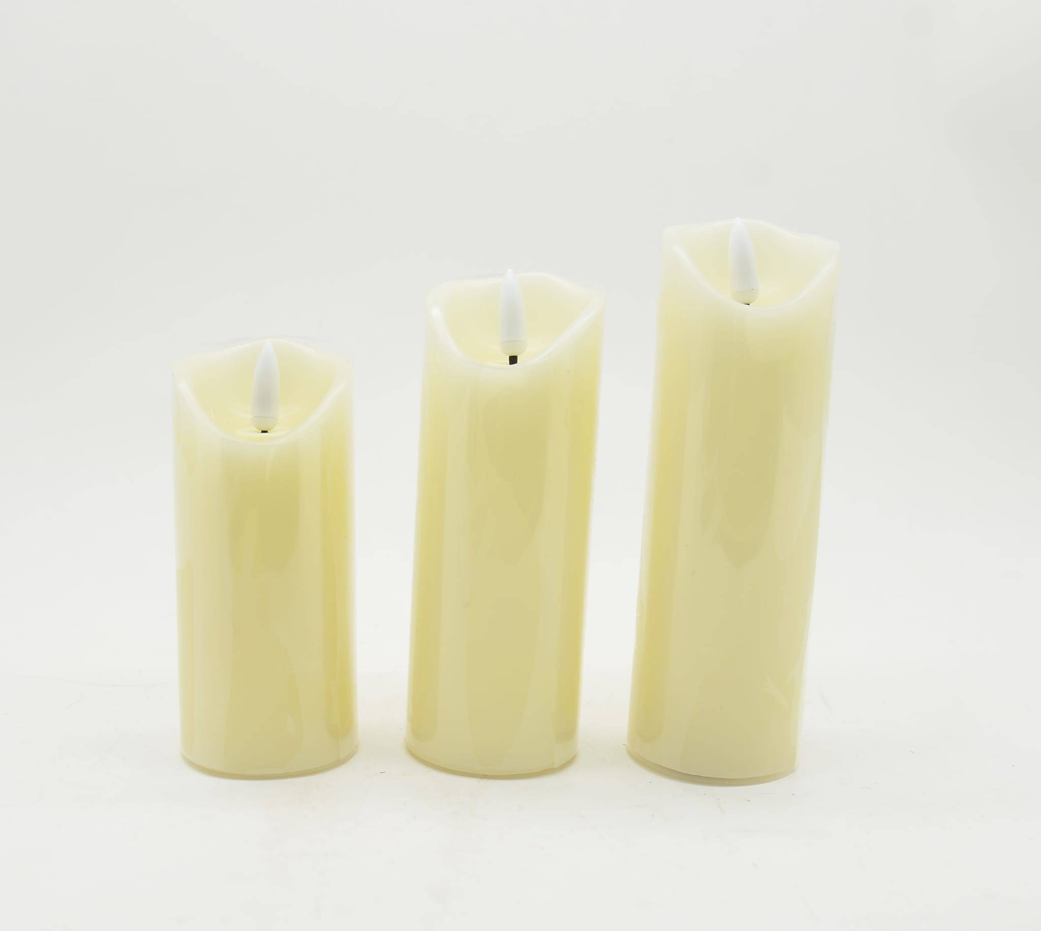 Assortiment de 3 bougies blanches chandeliers LED - ECLOZ