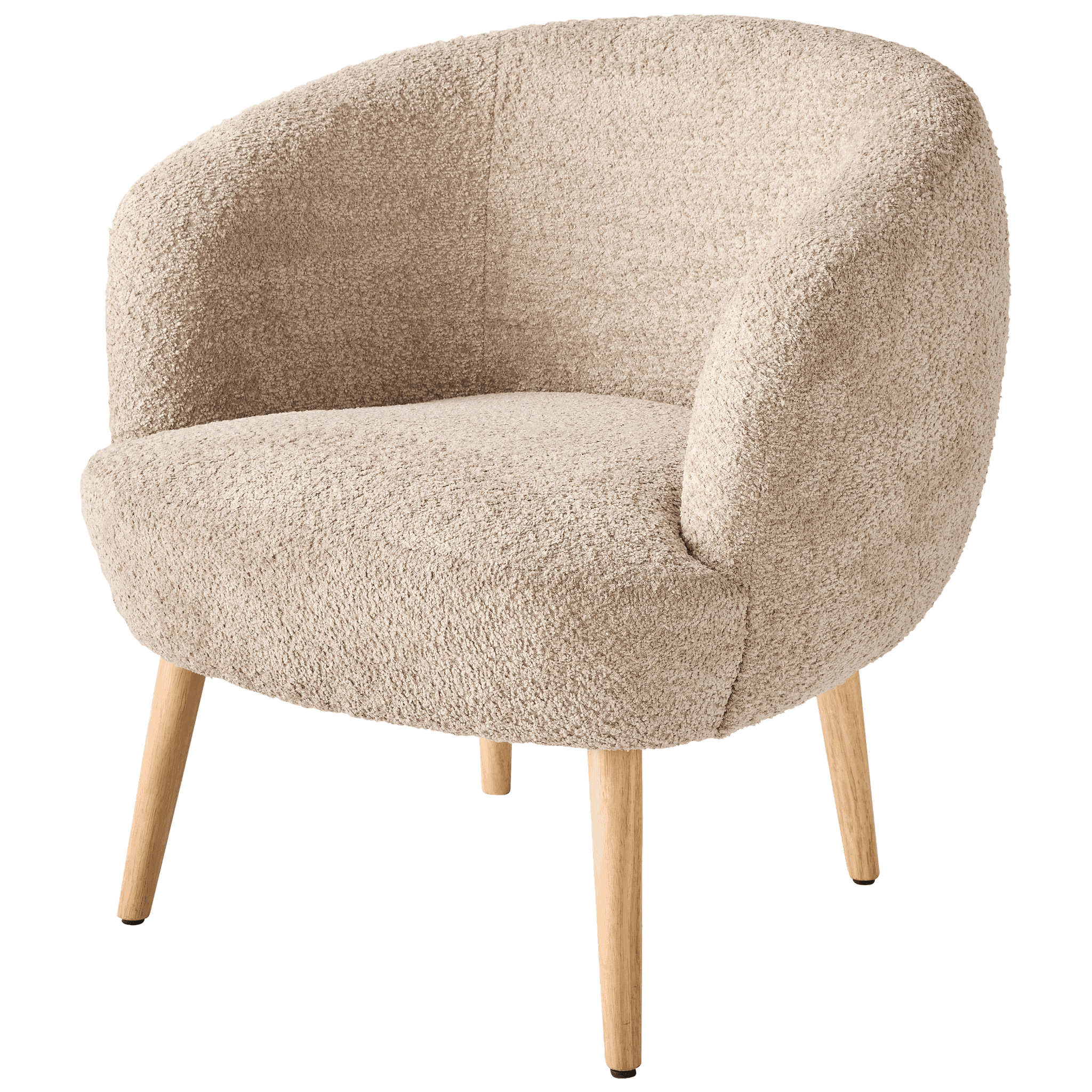 Fauteuil gris pieds bois - ECLOZ - Image 3