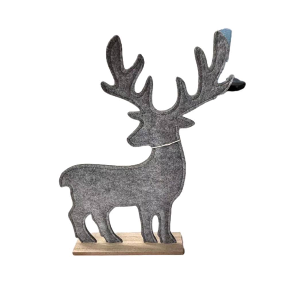 Ecloz - Décoration cerf à poser feutrine gris H. 40 cm - ECLOZ - Image 1