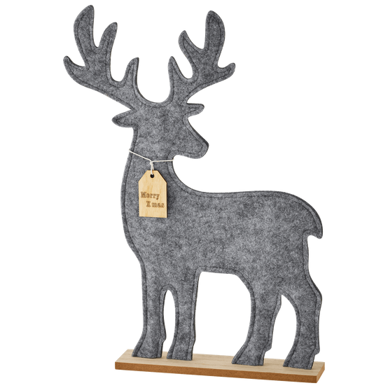 Ecloz - Décoration cerf à poser feutrine gris H. 40 cm - ECLOZ - Image 2