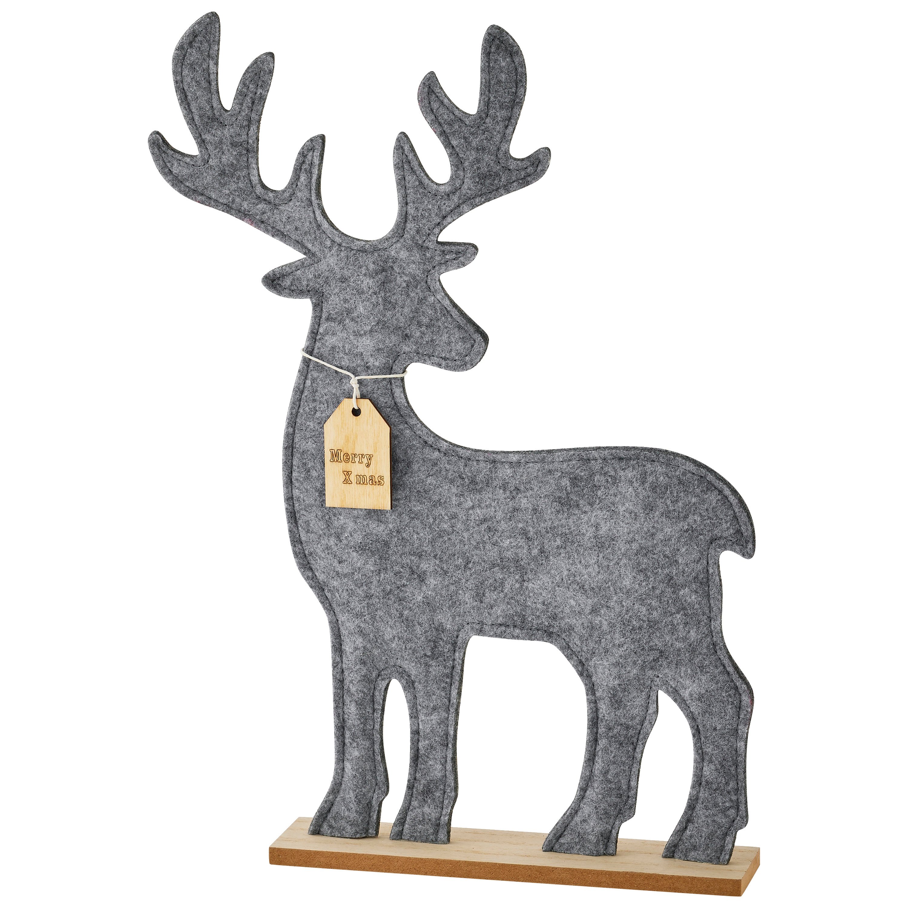 Ecloz - Décoration cerf à poser feutrine gris H. 40 cm - ECLOZ - Image 2