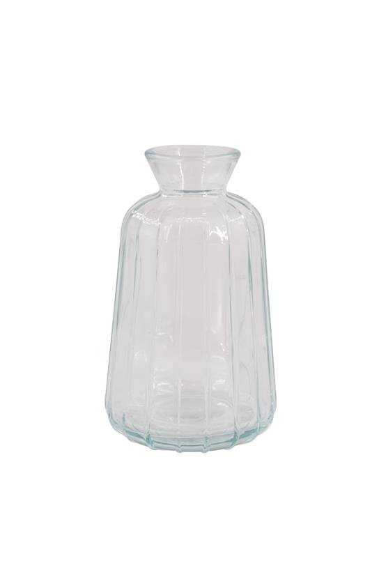 Soliflore en verre strié transparent H.11 cm - ECLOZ