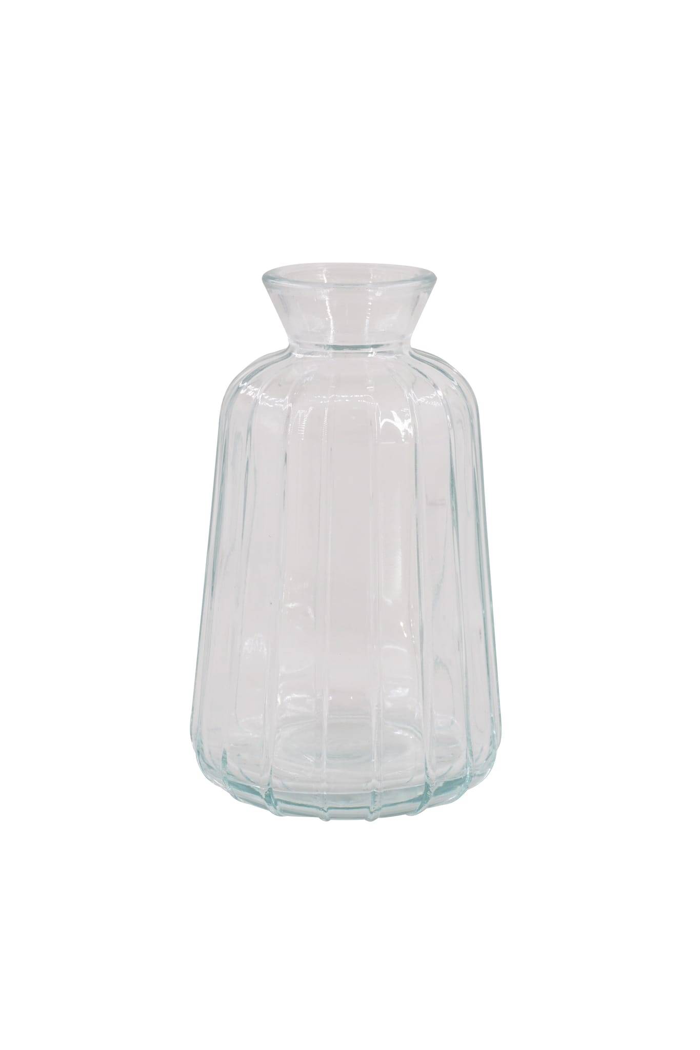 Soliflore en verre strié transparent H.11 cm - ECLOZ