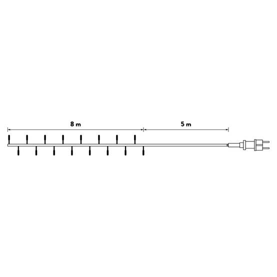 Ecloz - Guirlande 128 LED blanc froid L.8 m - ECLOZ - Image 3